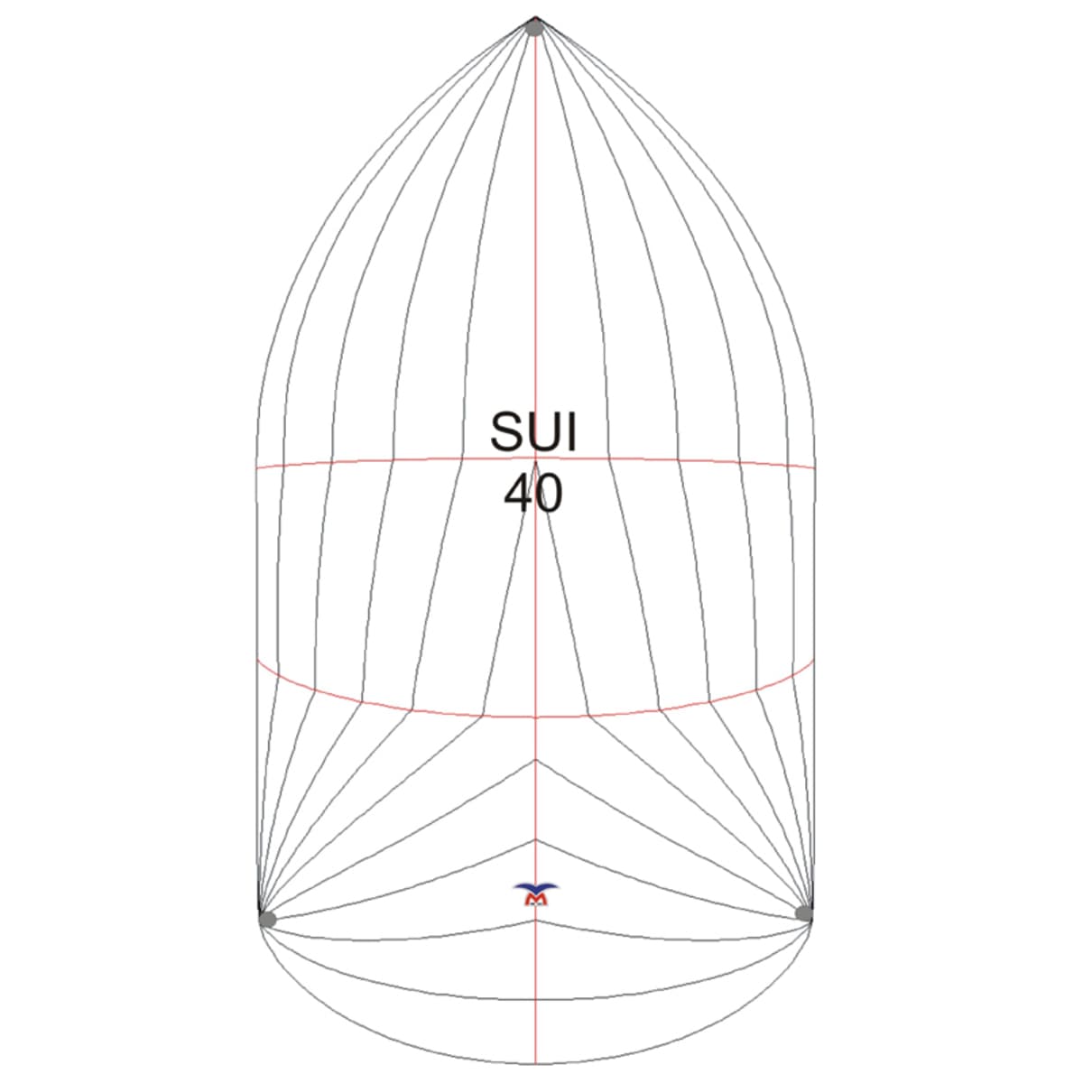 One Design Segel Corsaire Spinnaker Radial Light
