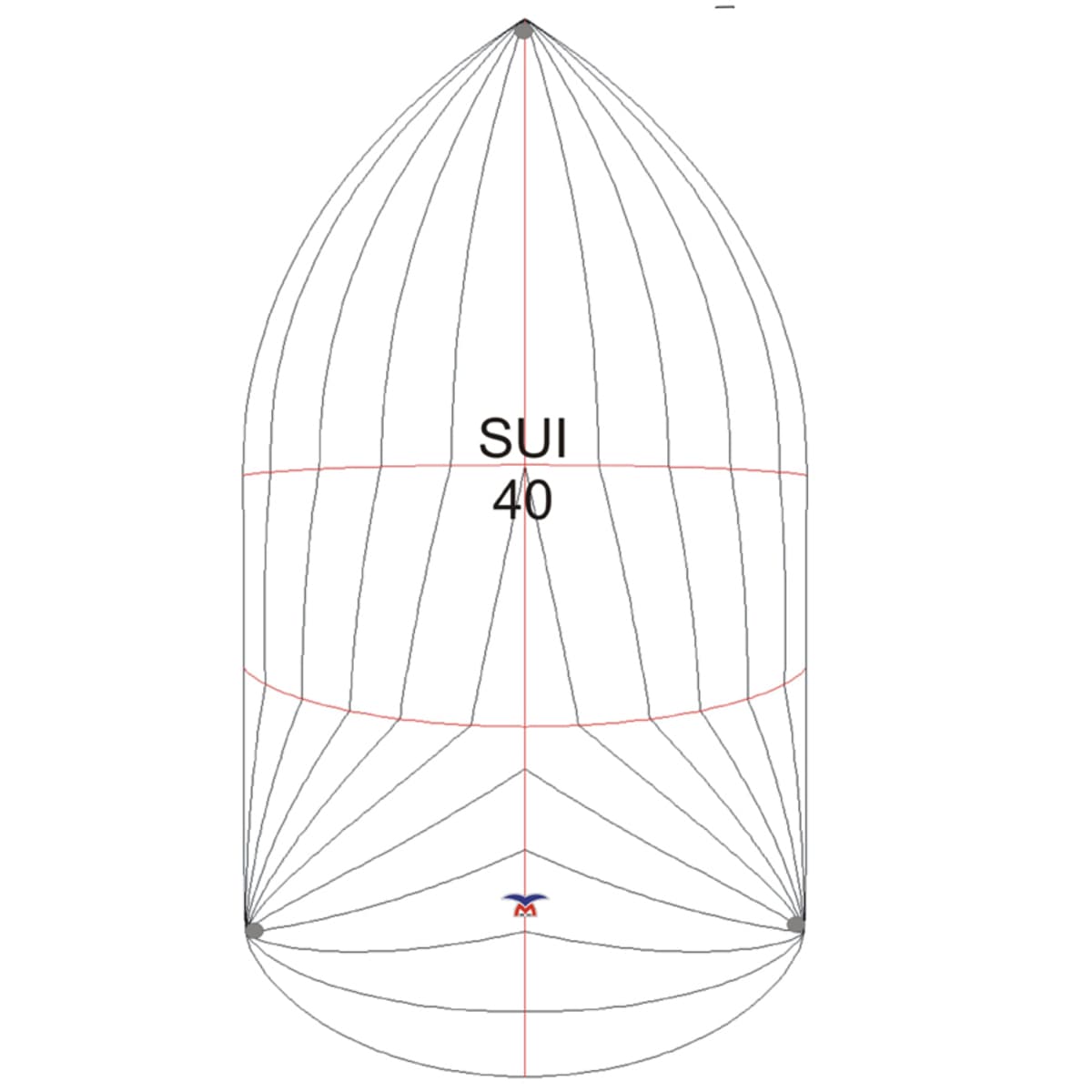 One Design Segel Corsaire Spinnaker Downwind Unifarbig